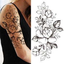Load image into Gallery viewer, Luxury Black Forest Tiger Wolf Tattoo Sticker Temporary Tattoo Animals Colorful Big Tattoo Stickers For Mens Womens