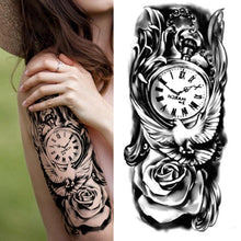 Load image into Gallery viewer, Luxury Black Forest Tiger Wolf Tattoo Sticker Temporary Tattoo Animals Colorful Big Tattoo Stickers For Mens Womens