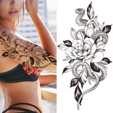 Load image into Gallery viewer, Luxury Black Forest Tiger Wolf Tattoo Sticker Temporary Tattoo Animals Colorful Big Tattoo Stickers For Mens Womens