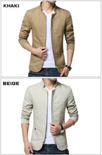 将图片加载到图库查看器,Luxury Black Mens Jacket Fashion Jacket Men Slim Fit Business Casual Male Jackets Warm Outdoor Men's Lightweight Cotton Jacket Elegant Slim Men Solid Color Clothing