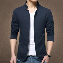 将图片加载到图库查看器,Luxury Black Mens Jacket Fashion Jacket Men Slim Fit Business Casual Male Jackets Warm Outdoor Men's Lightweight Cotton Jacket Elegant Slim Men Solid Color Clothing
