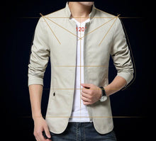 将图片加载到图库查看器,Luxury Black Mens Jacket Fashion Jacket Men Slim Fit Business Casual Male Jackets Warm Outdoor Men's Lightweight Cotton Jacket Elegant Slim Men Solid Color Clothing