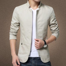将图片加载到图库查看器,Luxury Black Mens Jacket Fashion Jacket Men Slim Fit Business Casual Male Jackets Warm Outdoor Men's Lightweight Cotton Jacket Elegant Slim Men Solid Color Clothing