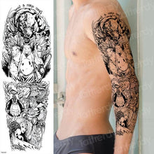 Load image into Gallery viewer, Luxury Black Temporary Tattoo Waterproof Big Lion Tattoo For Body Arm Legs Modern Large Design