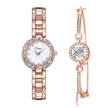 将图片加载到图库查看器,Luxury Bracelet Watches Set For Women Fashion Geometric Bangle Quartz Clock Wrist Watch With Quartz Movement Crystal Diamond Classic Fashion Romantic Jewelry Cuff Bracelet Set