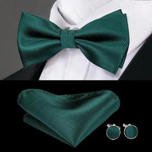 将图片加载到图库查看器,Luxury Butterfly Beige Silk Bow Ties For Men Gentlemens Cufflinks Set Elegant Design Wedding Party Bowties For Tuxedo Excellent Gift For Prom