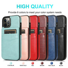 将图片加载到图库查看器,Luxury Cards Case For iPhone 14 13 12 Mini 11 Pro Max Durable Leather Strong Stand Holder Phone Cover Magnetic Flip Case For Women Girls With Card Holder Secure Card Holder