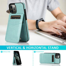 将图片加载到图库查看器,Luxury Cards Case For iPhone 14 13 12 Mini 11 Pro Max Durable Leather Strong Stand Holder Phone Cover Magnetic Flip Case For Women Girls With Card Holder Secure Card Holder