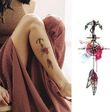 将图片加载到图库查看器,Luxury Colorful And Black Womens Tattoo Temporary Flower Waterproof Elegant Modern Tattoo For Shoulder