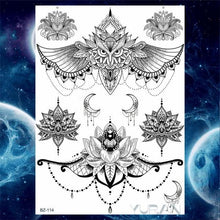 Load image into Gallery viewer, Luxury Colorful Flower Lavender Waterproof Temporary Tattoos Animals Arm Chest Tattoo Stickers Elegant Summer Style For Womens Mens