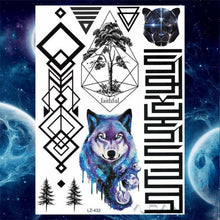 Load image into Gallery viewer, Luxury Colorful Flower Lavender Waterproof Temporary Tattoos Animals Arm Chest Tattoo Stickers Elegant Summer Style For Womens Mens