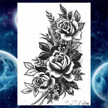 Load image into Gallery viewer, Luxury Colorful Flower Lavender Waterproof Temporary Tattoos Animals Arm Chest Tattoo Stickers Elegant Summer Style For Womens Mens
