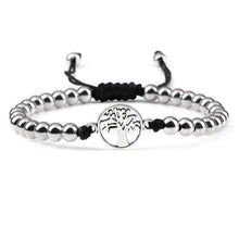 将图片加载到图库查看器,Luxury Copper Beads Pendant Beaded Bracelet Adjustable Life Tree Word Heart Shape Alloy Charm Bangles Couple Wrist Gold Bracelets For Women Bracelet Set Stretch Stackable Bracelets
