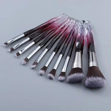 Load image into Gallery viewer, Luxury Cosmic Color New Luxury Crystal Makeup Brushes Powder Foundation Eyeshadow Eyebrow Cosmetics for Face Fan Make Up Brush Set