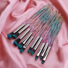 Load image into Gallery viewer, Luxury Cosmic Color New Luxury Crystal Makeup Brushes Powder Foundation Eyeshadow Eyebrow Cosmetics for Face Fan Make Up Brush Set
