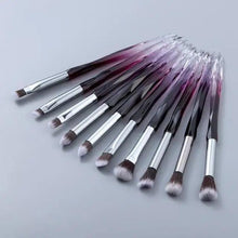 Load image into Gallery viewer, Luxury Cosmic Color New Luxury Crystal Makeup Brushes Powder Foundation Eyeshadow Eyebrow Cosmetics for Face Fan Make Up Brush Set