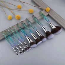 Load image into Gallery viewer, Luxury Cosmic Color New Luxury Crystal Makeup Brushes Powder Foundation Eyeshadow Eyebrow Cosmetics for Face Fan Make Up Brush Set