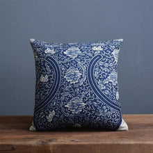 Load image into Gallery viewer, Luxury Decorative Throw Square Linen Pillowcase Blue And White Flower Bedroom Room Sofa Porcelain Printed Cushion Cover Decorative Sofa Throw Pillow Car Chair Home Decor Pillow Case Soft Design