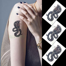 将图片加载到图库查看器,Luxury Different Waterproof Temporary Tattoo Sticker Snake Flower Fake Tattoo Body Art Adult Fashion Stickers For Womens Mens