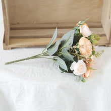 将图片加载到图库查看器,Luxury Fake Flowers Artificial Silk Roses High Quality Big Bouquet For Office Parties Bridal and Wedding Decoration Artificial Rose Flowers Bouquet Silk Flowers Rose for Home Bridal Wedding Party Festival Decor