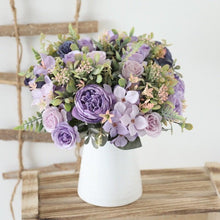 将图片加载到图库查看器,Luxury Fake Flowers Artificial Silk Roses High Quality Big Bouquet For Office Parties Bridal and Wedding Decoration Artificial Rose Flowers Bouquet Silk Flowers Rose for Home Bridal Wedding Party Festival Decor