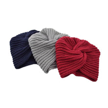 Load image into Gallery viewer, Luxury Fashion Ready To Wear Soft Cashmere Muslim Inner Hijab Caps Turban Cashmere Cross Elegant Wrap Head Hat Wool Lightweight Knitting Hijab Bonnet Cap For Women