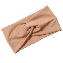 Load image into Gallery viewer, Luxury Fashion Winter Soft Solid Color Elastic Elegant Wide Knitting Cross Lightweight Headband Yoga Turban Bandage Bandanas Hair Bands For Women