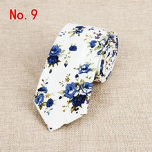 Load image into Gallery viewer, Luxury Flower Handmade Cotton Ties For Men Classic Colorful Printed Floral Designs Necktie For Wedding