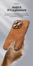 将图片加载到图库查看器,Luxury Full Protection Bumper Shockproof Business Leather Phone Case For iPhone 14 13 12 11 Pro Max Plus Cover Slim Leather Luxury PU Flexible Bumper Non-Slip Grip Shockproof Full Body Protective Cover