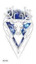 Load image into Gallery viewer, Luxury Head Deer Waterproof Temporary Stickers Tattoo Modern Colorful Tatoo For Women Men