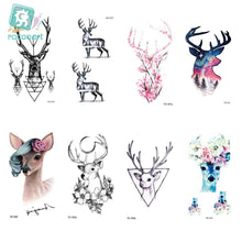 Load image into Gallery viewer, Luxury Head Deer Waterproof Temporary Stickers Tattoo Modern Colorful Tatoo For Women Men