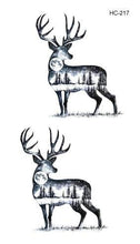 Load image into Gallery viewer, Luxury Head Deer Waterproof Temporary Stickers Tattoo Modern Colorful Tatoo For Women Men