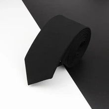 Load image into Gallery viewer, Luxury High Quality Black Grey Skinny Wool Tie For Men Business Meeting Necktie Fashionable Design Excellent Men Gift