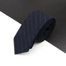Load image into Gallery viewer, Luxury High Quality Black Grey Skinny Wool Tie For Men Business Meeting Necktie Fashionable Design Excellent Men Gift