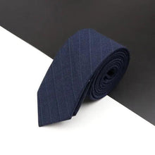 Load image into Gallery viewer, Luxury High Quality Black Grey Skinny Wool Tie For Men Business Meeting Necktie Fashionable Design Excellent Men Gift