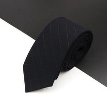 Load image into Gallery viewer, Luxury High Quality Black Grey Skinny Wool Tie For Men Business Meeting Necktie Fashionable Design Excellent Men Gift