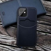 将图片加载到图库查看器,Luxury Leather Card Retro Case for iPhone 14 13 12 Mini 11 Pro Max X XR XS Slim Soft Cover for 14 Max Built-in Metal Plate for Magnetic Mounting & Card Holder Phone Case