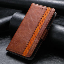 Load image into Gallery viewer, Luxury Leather Case For iPhone 13 11 12 14 Pro Max Mini Wallet Pocket Flip Case Cover Vintage Luxury Genuine Leather Fashion Business Classic Flip Case For Men