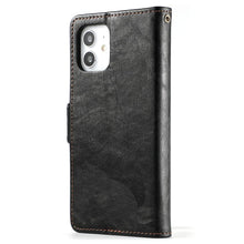 Load image into Gallery viewer, Luxury Leather Case For iPhone 13 11 12 14 Pro Max Mini Wallet Pocket Flip Case Cover Vintage Luxury Genuine Leather Fashion Business Classic Flip Case For Men
