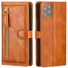 Load image into Gallery viewer, Luxury Leather Flip Wallet Case For iPhone 14 13 Pro MAX 11 12 Mini X XS XR Card Holder Stand Cover Shockproof PU Leather Wallet Card Holder Slots Cover Iphone Phone Case With Magnetic Buckle