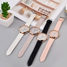 Load image into Gallery viewer, Luxury Leather Quartz Womens Watch Fashion Women Wristwatch Fashion Quartz Watch Elegant Diamond Wristwatch Elegant High Quality Leather Strap Womens Wrist Watches