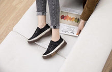 将图片加载到图库查看器,Luxury Leather Womens Sneakers Spring Shoes New Genuine Leather Casual Women Fashion Flat Girl Student Shoes Comfortable Women's Casual Flats Elegant Soft Walking Sneakers
