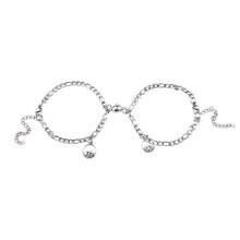 Load image into Gallery viewer, Luxury Magnet Attract Couples Bracelet Stainless Steel Chain Bracelets Charm Jewelry Matching Relationship Bracelets For Boyfriend And Girlfriend Stainless Steel His And Her Love Distance Promise Bracelets For Couples