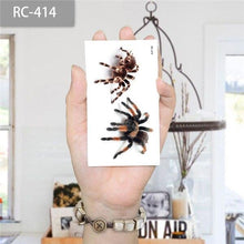 Load image into Gallery viewer, Luxury Men Women 3D Tattoo Waterproof Spider Sticker Realistic Design For Party Halloween