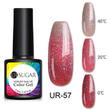 Load image into Gallery viewer, Luxury Modern Elegant Colorful Diamond Gel Nail Polish UV Temperature Color Changing Elegant Fashion Rainbow Colors For Womens
