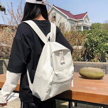 Load image into Gallery viewer, Luxury Modern Women Unique Style Women Backpack Leather School Bag For Teengers Gilrs Large capacity PU Travel backpack