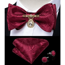 将图片加载到图库查看器,Luxury Pink Solid Men Bow Tie Silk Business Wedding Elegant Bowtie For Men Unique Desing For Every Occasion