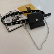 Load image into Gallery viewer, Luxury PU Leather Fanny Pack Simple Women's Belt Bag Small Fanny Pack Handbag With Chain Stylish Travel Waist Bag For Women