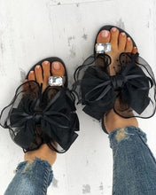 将图片加载到图库查看器,Luxury Shiny Rhinestone Summer Cute Bowtie Decorate Non-Slip Sandals Slipper Flats Mules Casual Fashion Beach Flip Flops Bow Sandals Rubber Flat Summer Beach Rain Shoes