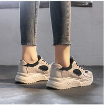 Load image into Gallery viewer, Luxury Sneakers Women Thick Bottom Round Toe Breathing Chunky Platform Sneakers Fashion Breathable Lightweight Comfortable Sneakers Non-Slip Girl Tennis Running Walking Shoes